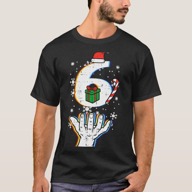 Number 6 Matching 67 Meme Christmas 6 7 Xmas Men W T-Shirt (Front)