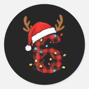 Number 6 Matching 67 Meme Christmas Costume Men Wo Classic Round Sticker