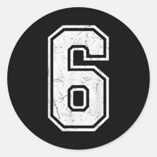 Number 6 Matching 67 Meme Costume Men Women Kids  Classic Round Sticker