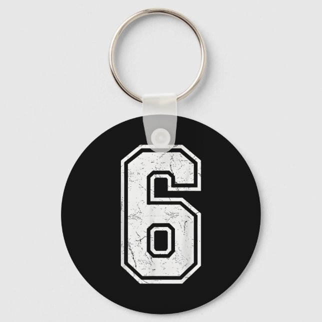Number 6 Matching 67 Meme Costume Men Women Kids  Key Ring (Front)