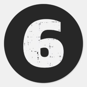 Number 6 Matching 67 Meme Halloween 6th Birthday K Classic Round Sticker