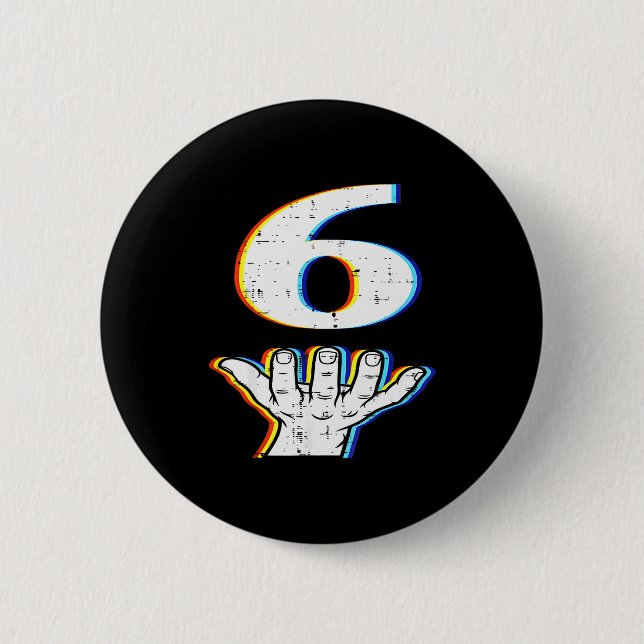 Number 6 Matching 67 Meme Halloween Costume Men Wo 6 Cm Round Badge (Front)