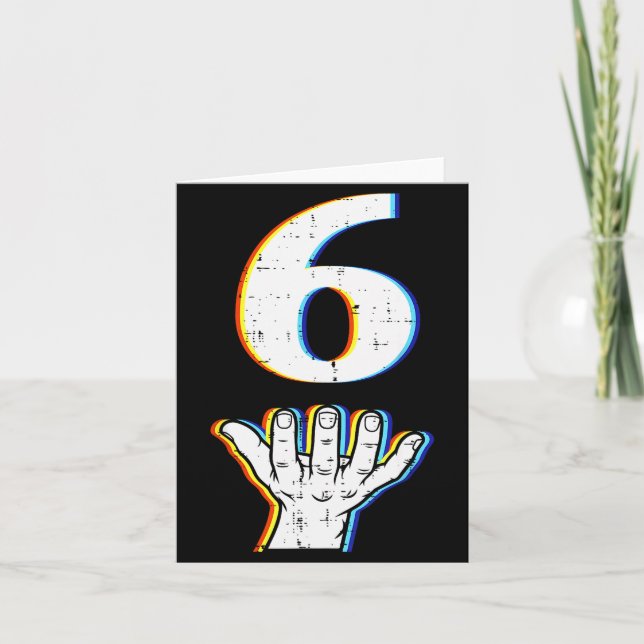 Number 6 Matching 67 Meme Halloween Costume Men Wo Card (Front)