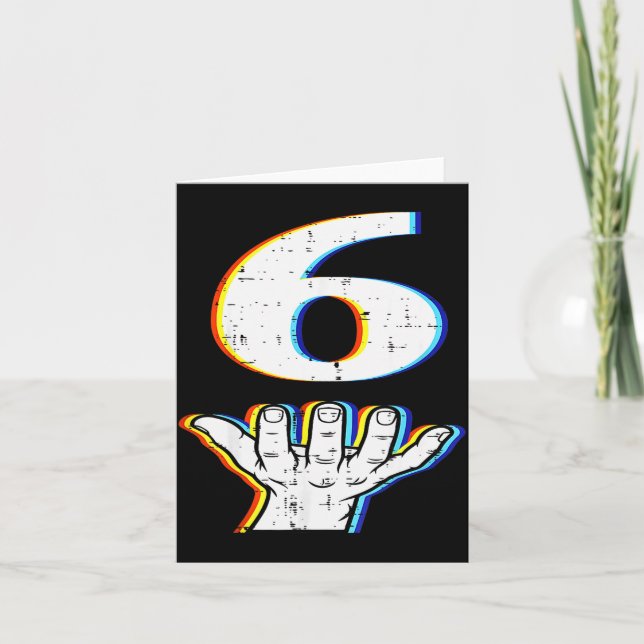 Number 6 Matching 67 Meme Halloween Costume Men Wo Card (Front)