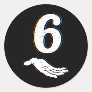 Number 6 Matching 67 Meme Halloween Costume Men Wo Classic Round Sticker