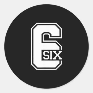 Number 6 Matching 67 Meme Halloween Costume Men Wo Classic Round Sticker