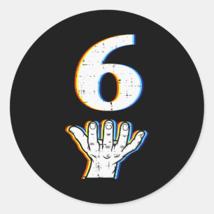 Number 6 Matching 67 Meme Halloween Costume Men Wo Classic Round Sticker