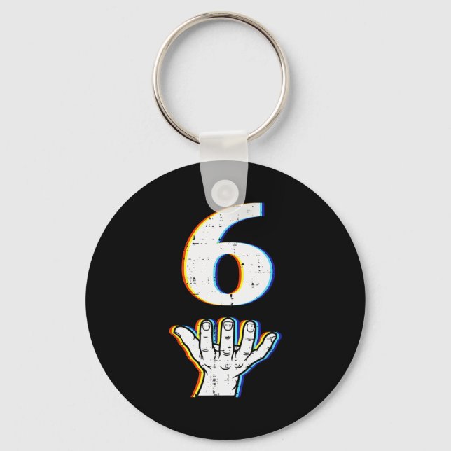 Number 6 Matching 67 Meme Halloween Costume Men Wo Key Ring (Front)