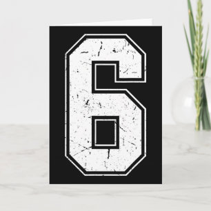 Number 6 Matching Costume 67 Meme Costume Distress Card
