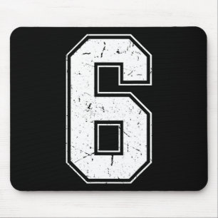 Number 6 Matching Costume 67 Meme Costume Distress Mouse Mat
