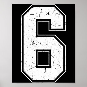 Number 6 Matching Costume 67 Meme Costume Distress Poster