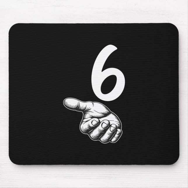 Number 6 Matching Duo 67 Meme Gen Alpha Slang Hall Mouse Mat (Front)