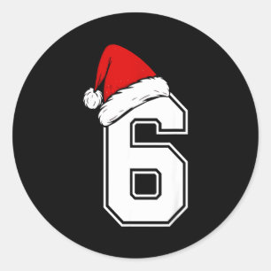 Number 6 Matching Six Seven 6 7 Meme 6 7 Christmas Classic Round Sticker