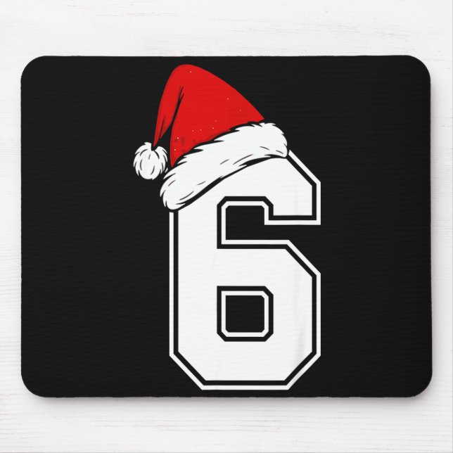 Number 6 Matching Six Seven 6 7 Meme 6 7 Christmas Mouse Mat (Front)
