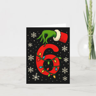 Number 6 Matching Six Seven Meme Christmas Boys Yo Card