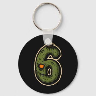 Number 6 Monster 67 Meme Matching Couple Halloween Key Ring