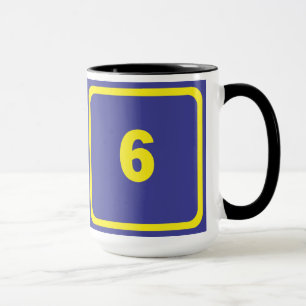 Number 6 mug