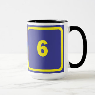 Number 6 mug