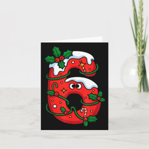 Number 6 Santa Costume Meme Christmas Matching Cou Card