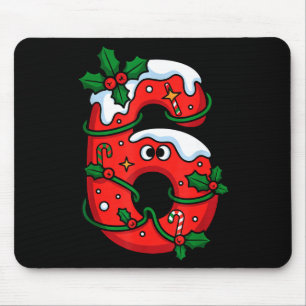 Number 6 Santa Costume Meme Christmas Matching Cou Mouse Mat