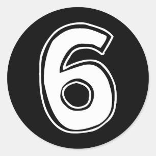 Number 6 Six Seven 6 7 Meme 67 Funny 6th Birthday  Classic Round Sticker