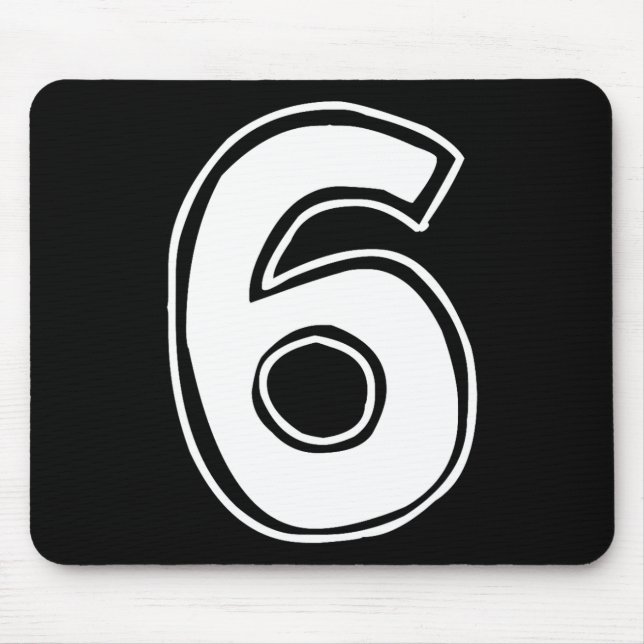 Number 6 Six Seven 6 7 Meme 67 Funny 6th Birthday  Mouse Mat (Front)