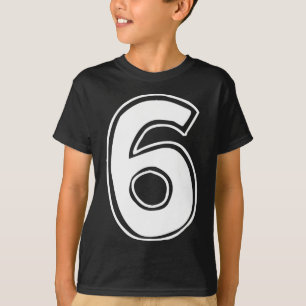 Number 6 Six Seven 6 7 Meme 67 Funny 6th Birthday T-Shirt