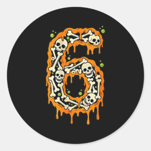 Number 6 Six Seven 6 7 Meme Funny Design Couples H Classic Round Sticker