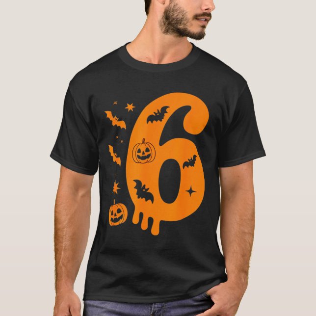 Number 6 Six Seven 6 7 Meme Funny Design Couples H T-Shirt (Front)