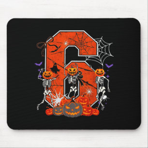 Number 6 Six Seven Meme 6 7 Halloween Dancing Skel Mouse Mat