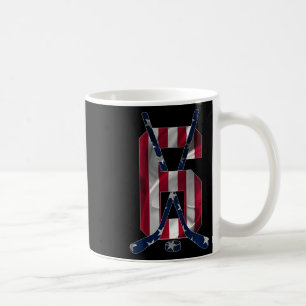 Number 6 Years Ice Hockey 6th Birthday Coffee Mug
