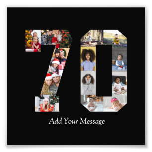 Number 70 Photo Collage