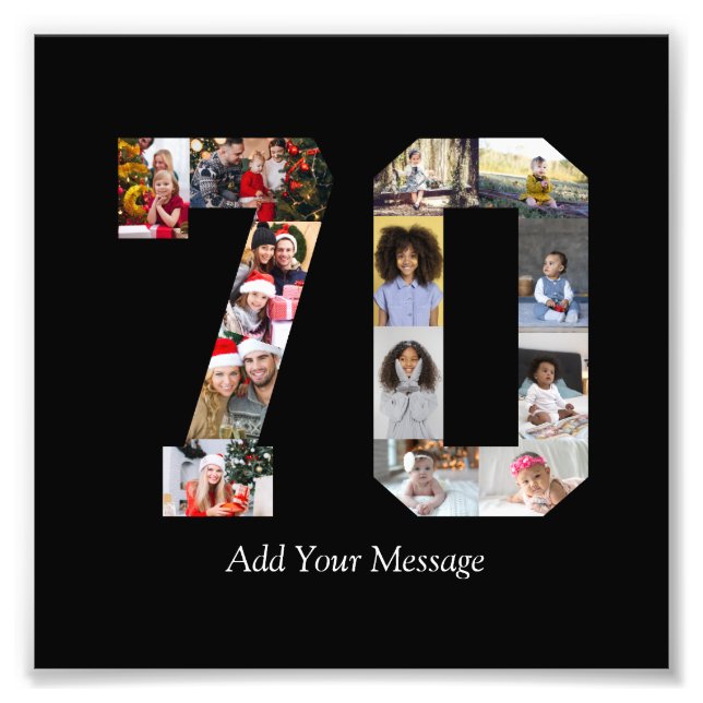 Number 70 Photo Collage (Front)