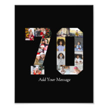 Number 70 Photo Collage