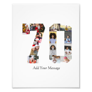 Number 70 Photo Collage