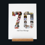 Number 70 Photo Collage Acrylic Sign<br><div class="desc">This customisable product is where photos are arranged to form the shape of a number. It is often used for milestone celebrations like birthdays, anniversaries, or achievements, allowing users to showcase memorable images within a single, eye-catching display. The designs typically offer spaces for various photo sizes and orientations, ensuring a...</div>