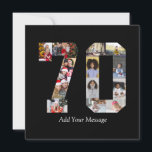 Number 70 Photo Collage Card<br><div class="desc">This customisable product is where photos are arranged to form the shape of a number. It is often used for milestone celebrations like birthdays, anniversaries, or achievements, allowing users to showcase memorable images within a single, eye-catching display. The designs typically offer spaces for various photo sizes and orientations, ensuring a...</div>