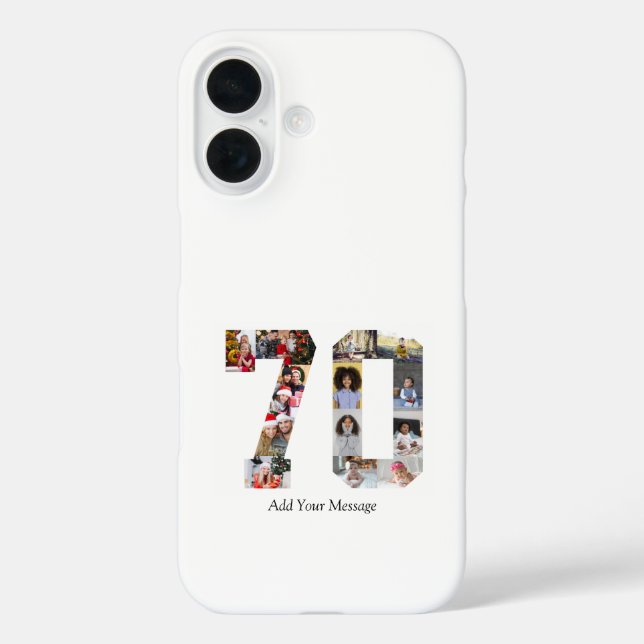 Number 70 Photo Collage Case-Mate iPhone Case (Back)