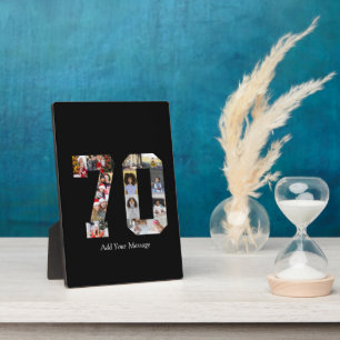 Number 70 Photo Collage Plaque