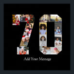 Number 70 Photo Collage Poster<br><div class="desc">This customisable product is where photos are arranged to form the shape of a number. It is often used for milestone celebrations like birthdays, anniversaries, or achievements, allowing users to showcase memorable images within a single, eye-catching display. The designs typically offer spaces for various photo sizes and orientations, ensuring a...</div>