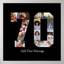 Number 70 Photo Collage