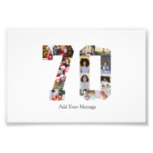Number 70 Photo Collage Print