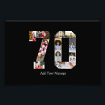 Number 70 Photo Collage Print<br><div class="desc">This customisable product is where photos are arranged to form the shape of a number. It is often used for milestone celebrations like birthdays, anniversaries, or achievements, allowing users to showcase memorable images within a single, eye-catching display. The designs typically offer spaces for various photo sizes and orientations, ensuring a...</div>