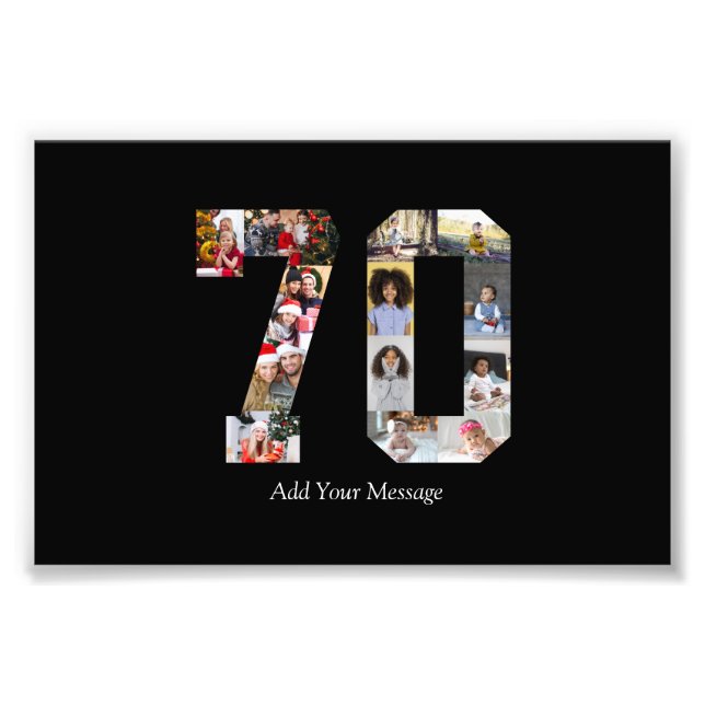 Number 70 Photo Collage Print (Front)