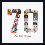 Number 70 Photo Collage Print<br><div class="desc">This customisable product is where photos are arranged to form the shape of a number. It is often used for milestone celebrations like birthdays, anniversaries, or achievements, allowing users to showcase memorable images within a single, eye-catching display. The designs typically offer spaces for various photo sizes and orientations, ensuring a...</div>