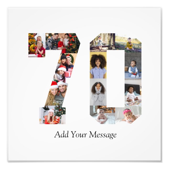 Number 70 Photo Collage Print (Front)