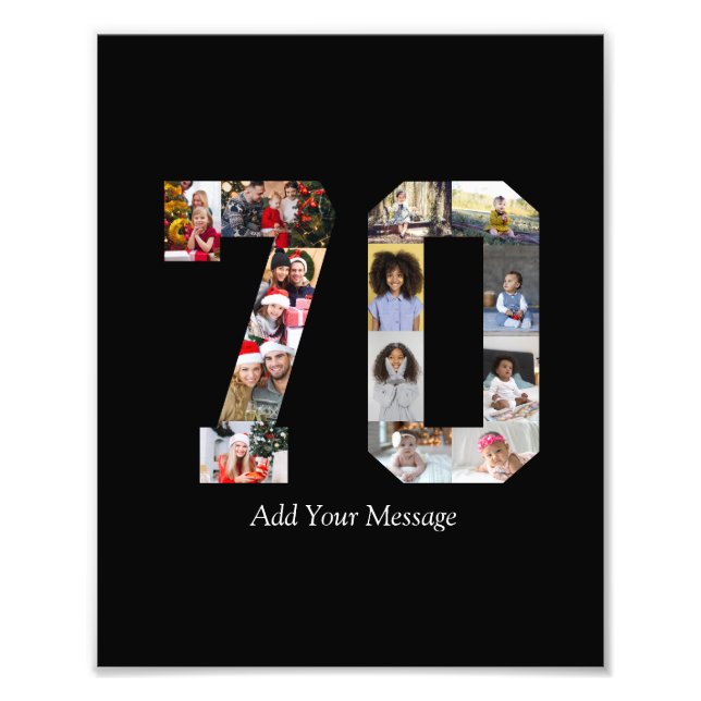 Number 70 Photo Collage Print (Front)