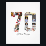 Number 70 Photo Collage Print<br><div class="desc">This customisable product is where photos are arranged to form the shape of a number. It is often used for milestone celebrations like birthdays, anniversaries, or achievements, allowing users to showcase memorable images within a single, eye-catching display. The designs typically offer spaces for various photo sizes and orientations, ensuring a...</div>
