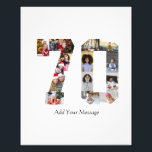 Number 70 Photo Collage Print<br><div class="desc">This customisable product is where photos are arranged to form the shape of a number. It is often used for milestone celebrations like birthdays, anniversaries, or achievements, allowing users to showcase memorable images within a single, eye-catching display. The designs typically offer spaces for various photo sizes and orientations, ensuring a...</div>
