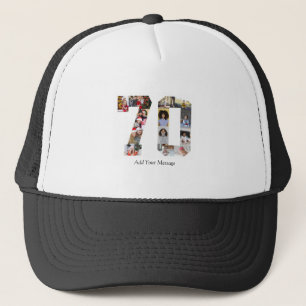 Number 70 Photo Collage Trucker Hat